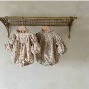 新作 韓国風  子供服   ベビー服  花柄   ロンパース   つなぎ  2色