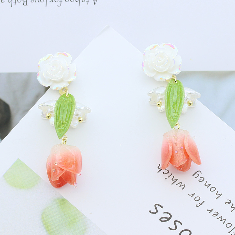 チューリップピアス 手作り樹脂イヤリング | 卸売・ 問屋・仕入れの