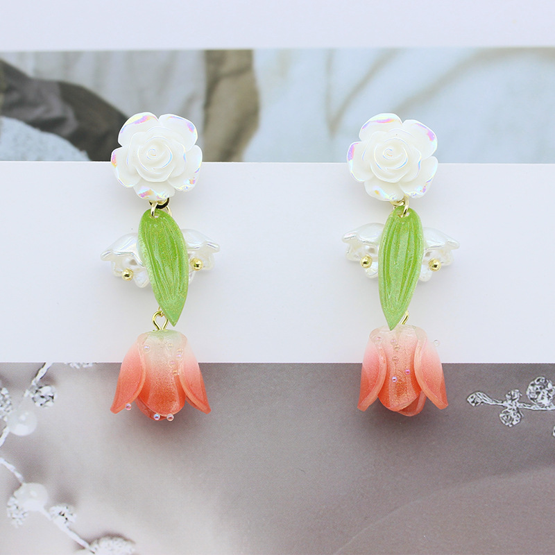 チューリップピアス 手作り樹脂イヤリング | 卸売・ 問屋・仕入れの
