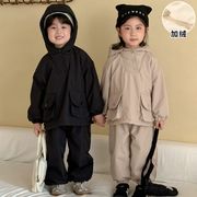2025  秋新作 韓国風  子供服   ベビー服   トップス  パーカー + ロングパンツ  2点セット 2色