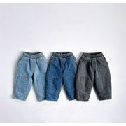 2025冬新作 韓国風  子供服  長袖   ベビー服   ボトムス デニム  ズボン  ジーンズ ロングパンツ