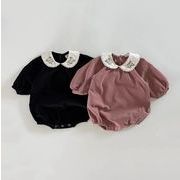 赤ちゃん    長袖    ロンパース    韓国風子供服    刺繍    花柄    連体服