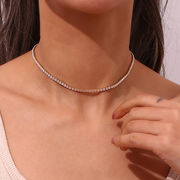 欧米 人気のジルコン ネックレス  ステンレス鋼 18k ゴールドメッキ 女性のネックレス choker チェーン