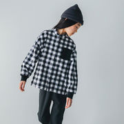 バンドカラーネルシャツ