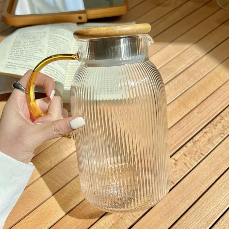 ガラス ピッチャー 耐熱 1200ML 1600ML 大容量 水筒 おしゃれ 北欧