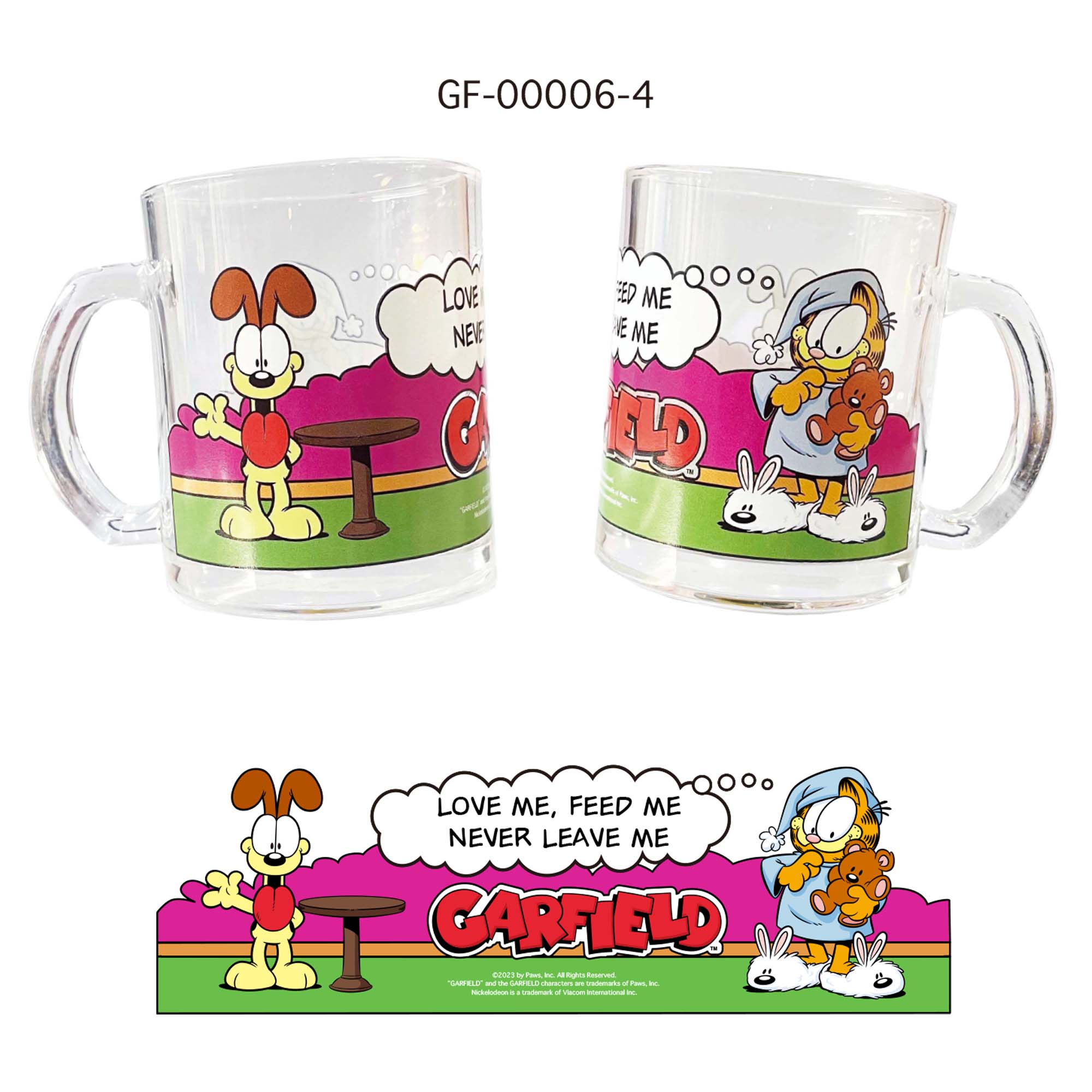 フェイスマグ ガーフィールド ガーフィールド グラス マグカップ マグ ガラス製 GARFIELD