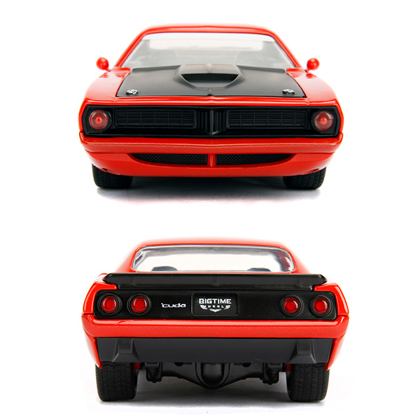 1:24 BTM 1973 Plymouth Barracuda ミニカー Amazon.com: Big Time Muscle 1:24 1973 Plymouth Barracuda Die