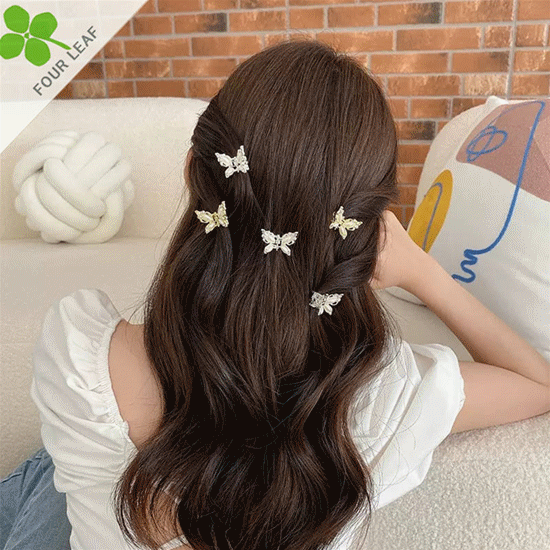 蝶 ヘアピン バンスクリップ 髪飾 ヘアクリップ ヘアアクセサリー 可愛い