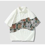 春夏新作 メンズ 男 トップス 半袖 刺繍 シャツ ブラウス コート アウター カーディガン M-2XL