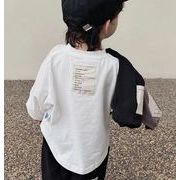 春秋新作 アルファベット  男の子 Tシャツ 長袖 カジュアル トップス 子供服 ファッション 2色