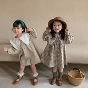 2023秋新品　子供服　キッズ　トップス　ワンピース　2色　80-130