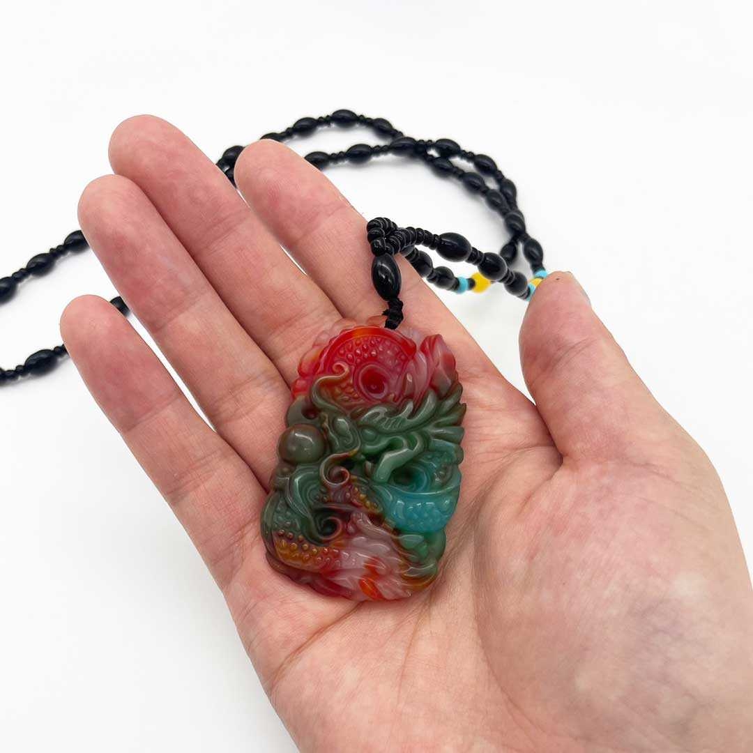 天然石 赤翡翠 ドラゴン彫刻 ペンダント 約5.5cm 天然石 赤翡翠 ドラゴン彫刻 ペンダント 約5.5cm 【公式通販】