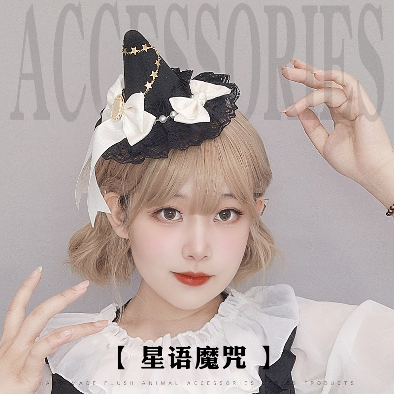 5色 ゴシック 魔法少女 ヘアクリップ レースのリボン ヘア