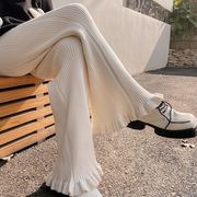 【2023秋新作】韓国風レディース服　秋　着痩せ　INS人気 おしゃれ　ロングパンツ ニットパンツ