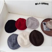 【2023年秋冬新作】子供帽子　INS　韓国風　男女兼用　シンプル　ニット帽子　6色展開　