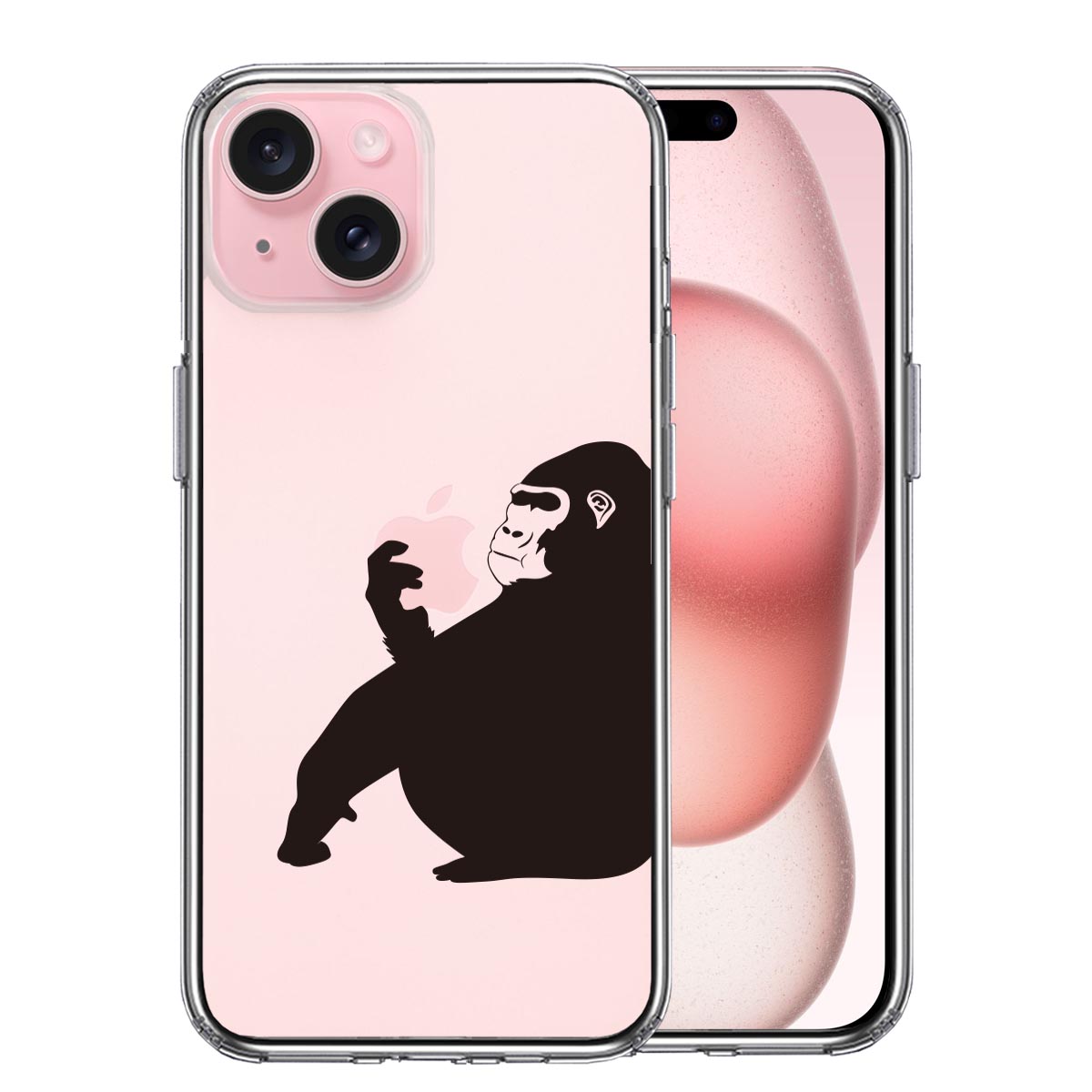 iPhone 15 Plus 側面ソフト 背面ハード ハイブリッド クリア ケース