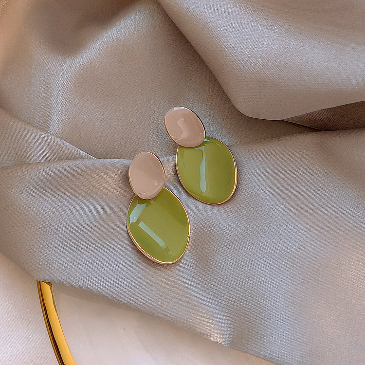925銀針 夏の新作 アボカドグリーン イヤリング 韓国のファッション ピアス レディースイヤリング