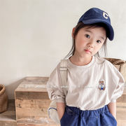 クマの刺&#32353; 半袖 韓国の子供服 夏の子供服 女の子の男の子 Tシャツ コットン 漫画クマ半袖