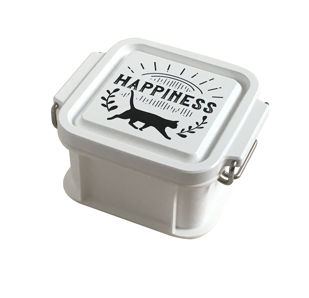 ランチボックス（Ｓ）　白猫　【お弁当箱】【ピクニック】【保存容器】【食器】