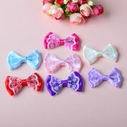 デコパーツ　リボン　刺繍アプリッケ　手芸DIY アクセサリー材料　貼り付けパーツ