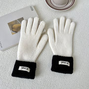 レディース手袋　ニット　韓国ファッション　デザイン　秋冬　全10色　スマホ対応