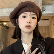 レディース帽子　ベレー帽　ニット　韓国ファッション　秋冬　全8色
