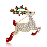 クリスマスブローチ 鹿のブローチ 動物のブローチ コサージュ ファッションアクセサリー