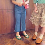 子供のカジュアルなストレッチパンツ クマ柄ジーンズ 韓国のファッション 女の子の子供服