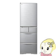 [予約 約1週間以降]冷蔵庫 【標準設置費込み】 日立 HITACHI 5ドア冷蔵庫 401L 左開き シルバー R-K40T