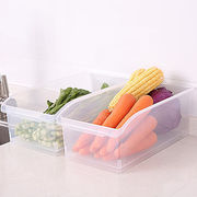 キッチン  冷蔵庫収納ボックス  プラスチック箱  透明食品ケース  ちょぞうばこ  引き出し式  収納かご