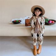 【秋新作】韓国風子供服 ベビー服 キッズ 男女兼用 カーディガン＆パンツ ニットセットアップ