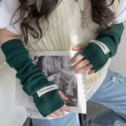 ニット手袋　ロング　デザイン　韓国ファッション　秋冬　レディース　かわいい　全5色
