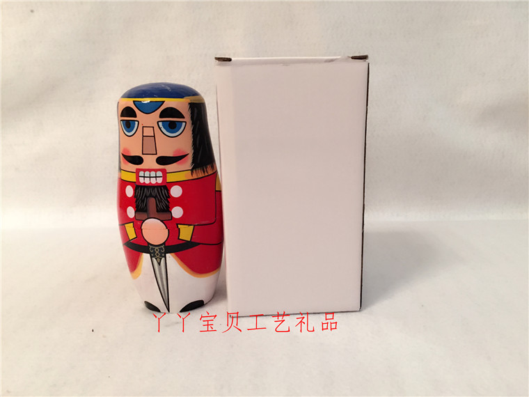 5層 くるみ割り人形 マトリョーシカ くるみ男 木製 工芸品