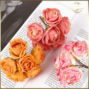 バラ花束 花材 造花 アレンジ 髪飾り コサージュ ヘッドパーツ 正月飾り 成人式 結婚式 卒業式