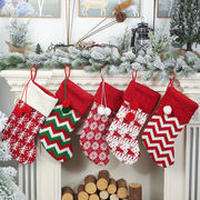 クリスマス ソックスお菓子入り プレゼント袋 クリスマスツリー飾り 壁掛け 玄関飾り 41cm*19cm　
