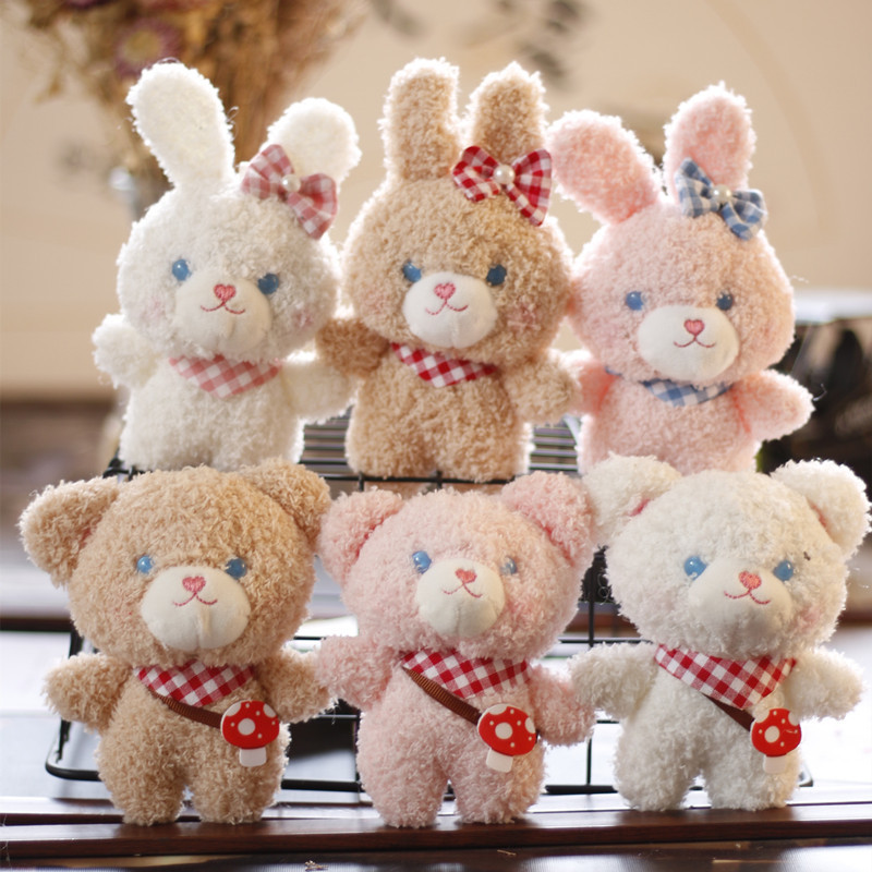 ぬいぐるみキーホルダー  かわいい 動物のキーチェーン クマ うさぎ キーホルダー   韓国流行