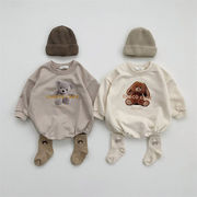 今っぽトレンド ロンパース プリント 新生児服 0-1歳 純綿 赤ちゃん  赤ちゃん服 連体服