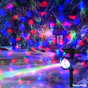 ソーラー スポットライト 動く クリスマスライト ライト LEDライト イルミネーション 埋め込み 投影 RGB