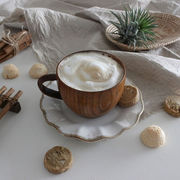 INS 人気   コップ  木質  置物を飾る インテリア  マグカップ   コーヒーカップ   撮影装具