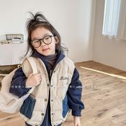 新作   韓国風子供服  トップス  ベスト  チョッキ  男女兼用  暖かい服    ダウンコート  3色