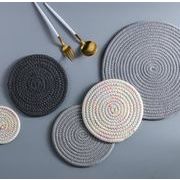 大人気  テーブル断熱マット　給食パッド 下敷き 綿糸の手編みコースター