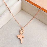 バレエ少女のネックレス  ローズゴールド  バレエ少女  ステンレス ネックレス  バレエアクセサリー