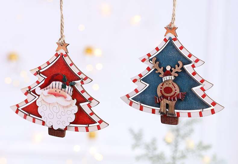 クリスマス雑貨 クリスマス 木製オーナメント ツリー