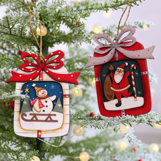 クリスマス雑貨 クリスマス 木製オーナメント ツリー デコレーション