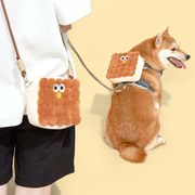 【2023秋冬新作】 ペットバッグ 両用 小型犬ペット パン模様 ショルダー付き 外出バッグ 斜めかけ 韓国風