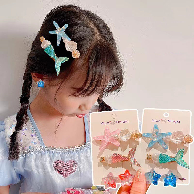 ꫛꫀꪝ【マーガレット付きトリプル】ベビーヘアクリップ　キッズヘアクリップ Rora ヘアクリップ キッズ 2個セット 通販 ヘア クリップ