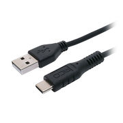 【5個セット】 ミヨシ シリコンUSB2.0ケーブル AtoC 2m ブラック USB-Y