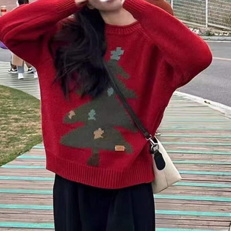 ニットセーターゆとりのある韓国版洋風ネット赤いスーツ港風の2点 ニットセーターゆとりのある韓国版洋風ネット赤いスーツ港風の2点