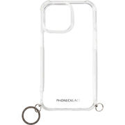 PHONECKLACE フォンネックレス ストラップ用リング付きクリアケース　for iP