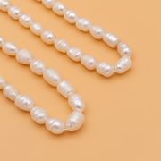 天然淡水パール（たまご型/やや楕円）真珠/ナチュラル真珠パーツ/トレンドパーツ